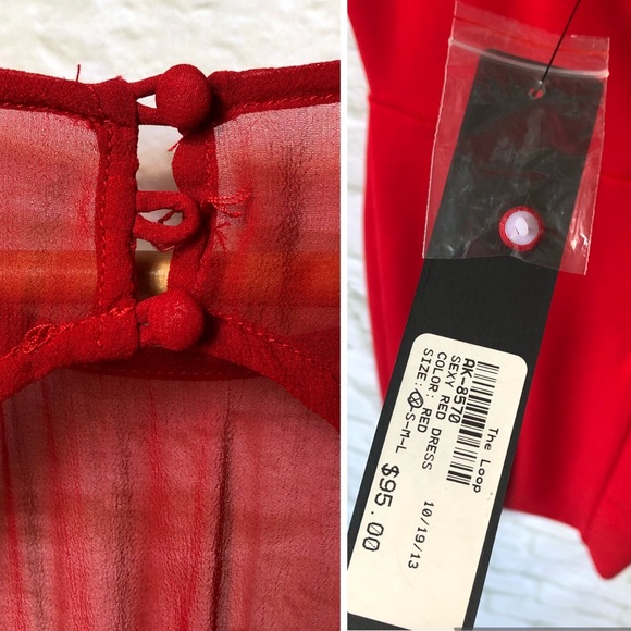 NWT Aryn K cutout red dress - size XS - Picture 7 of 16
